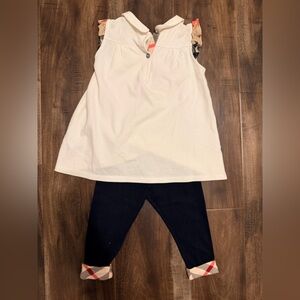 Burberry Cream & black toddler outfit